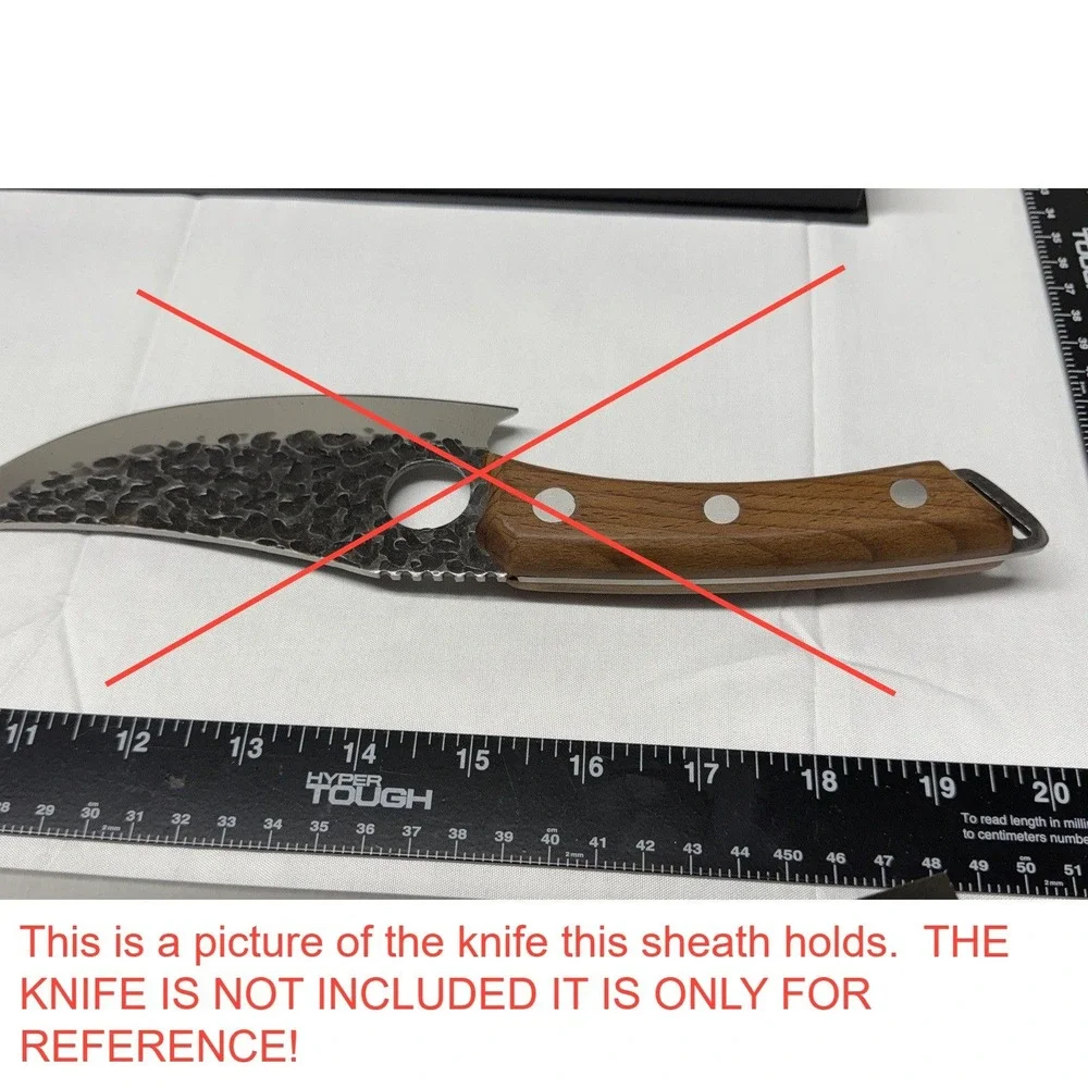 Huusk Knife Sheath for Matsato Kitchen Knife Brown Leather 8.75x3 leather case‎